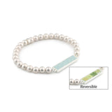 Jilzarah "Bermuda" Reversible Bar Bracelet- Blue/Seagrass Green