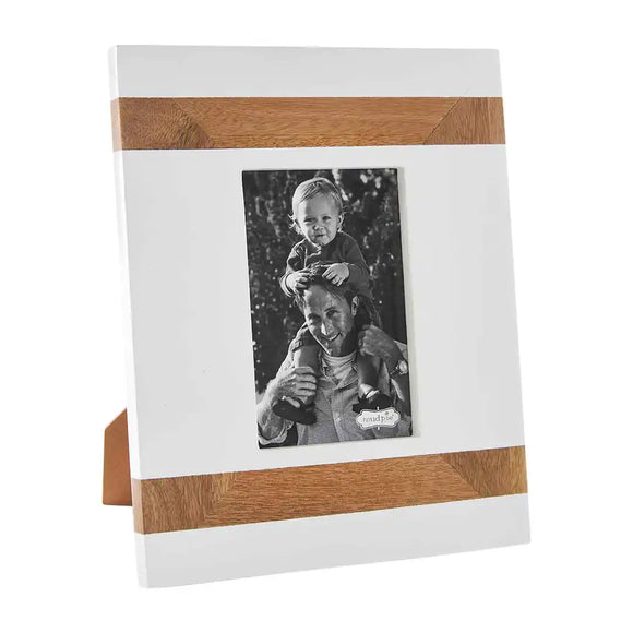 Mudpie Mango Wood Straps Picture Frame- 4