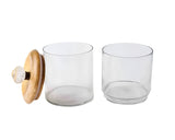 Mudpie Glass Door Knob Stackable Double Storage Jar Set