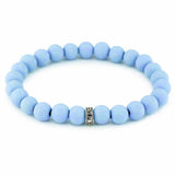 Jilzarah Periwinkle Coral  Stack Bead Bracelet