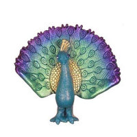 Clay Critters "Jeweled Peacock" Refrigerator Magnet