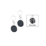 Jilzarah "Midnight Palm" Reversible Coin Earrings