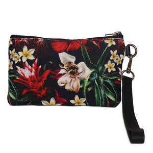  Cott N Curls Posy Print Canvas Wristlet Bag