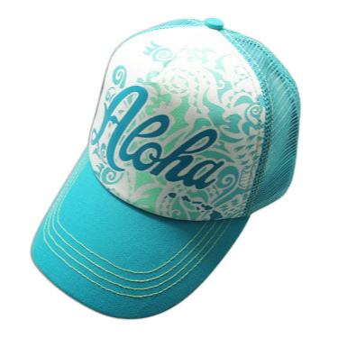 Aqua Aloha Adjustable Snapback Ball-style Cap