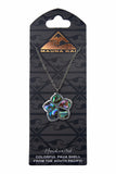 Mauna Kai Pewter and Paua Plumeria Necklace 