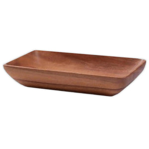 Acacia Wood Rectangle Serving Bowl - 10" x 6" 