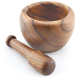 Monkeypod Wood Satin Finish Mortar and Pestle