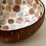 Mother of Pearl Mosaic Polka Dot Coconut Bowl