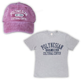 Polynesian Cultural Center "Established 1963" 2XL Cap & T-Shirt Set, Maroon/Light Gray