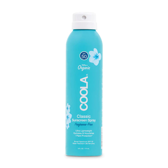 Coola Classic Fragrance-Free SPF 50 Body Sunscreen Spray- 6oz