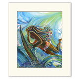 "Duck Dive" Matted Print by Colleen Wilcox- 14" x 11"