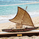 Fijian Drua Twin Hull Scale Model with Display Platform