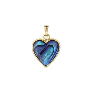 Ariki Paua Heart Gold Pendant - Polynesian Cultural Center