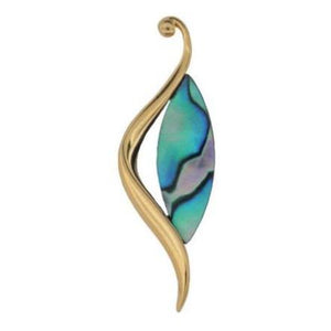 Ariki 22K Gold & Paua Egret Pendant