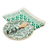 Mudpie "Green Indigo" Appetizer Set