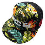 808 Hibiscus Floral Print Adjustable Ball Cap