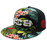 808 Hibiscus Floral Print Adjustable Ball Cap