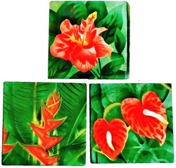 Tropic Flower Capiz Box - 3pc Set - Polynesian Cultural Center