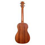 Kala Baritone Ukulele - Mahogany Satin Finish w/ Equalizer- Back View 