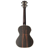 Kala Tenor Ukulele - Striped Ebony Satin Finish w/ Equalizer - Back View