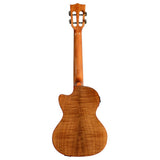 Kala Tenor Ukulele - Cedar Top Acacia Cutaway with Equalizer - Back View