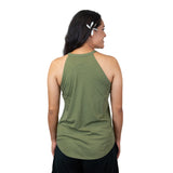 Model wearing  Polynesian Cultural Center Women’s "Floral Fronds" Rocker Tank