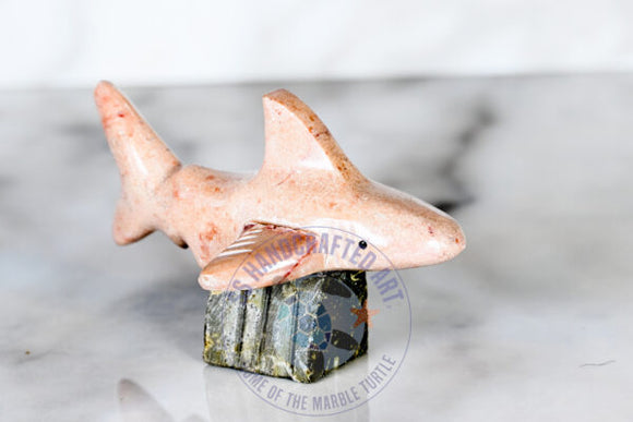 Marble Shark with stand 2in - Polynesian Cultural Center