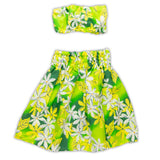 Hawaiian Malulani Keiki (Child) 2-Piece Hula Clothing Set- Green