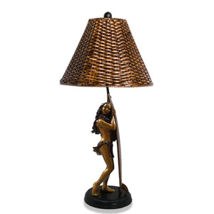 “Moe Kahakai” Cold Cast Rattan Lamp by Kim Taylor Reece