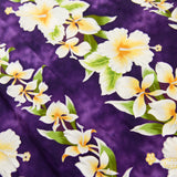 Hawaiian "Naomi" Cotton Muumuu Dress with Ruffled Hem- Ginger Purple