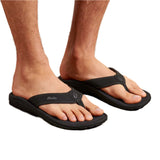 OluKai ‘Ohana Men's Sandal - Black - Polynesian Cultural Center