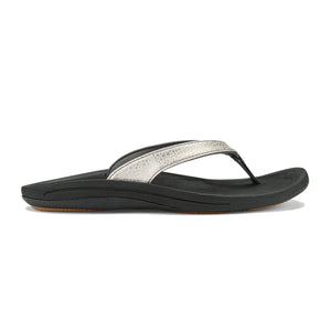 Olukai Kulapa Kai Sandals - Silver/Black - Polynesian Cultural Center