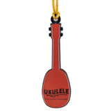 Novelty Pineapple Ukulele Metal Ornament- back view