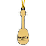 Novelty Watermelon Ukulele Metal Christmas Ornament Back View