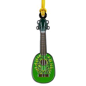 Novelty Kiwi Ukulele Metal Ornament  2.5" 