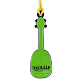 Novelty Kiwi Ukulele Metal Ornament  2.5" Back Side View