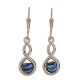 Ariki Paua & Palladium Double Twist Earrings