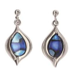 Ariki Crocus Paua & Palladium Earrings