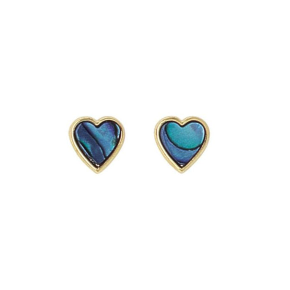 Ariki Paua Heart Stud Earrings - Polynesian Cultural Center