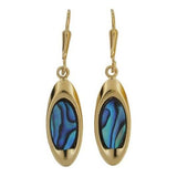 Ariki Paua & Palladium Ovoid Dangle Earrings