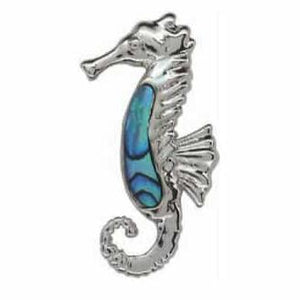 Ariki Paua & Palladium Plate Seahorse Pendant