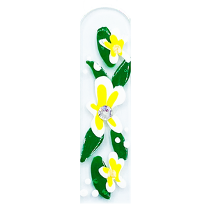 95° and Sunny Plumeria Crystal Glass Nail File- Never Wears Out