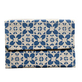 Rise Beyond The Reef Bua Block Classic Clutch- Wasaliwa Blue