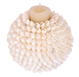 White Seashell Ball Votive Candle Holder- 6''