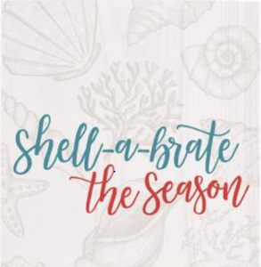 "Shell-a-Brate the Season" Word Block- 3.5"x3.5"