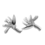 Bird of Paradise Sterling Silver Post Earrings with Cubic Zirconia