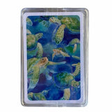 Swimming Honu (Sea Turtle) Playing Cards in Acrylic Case