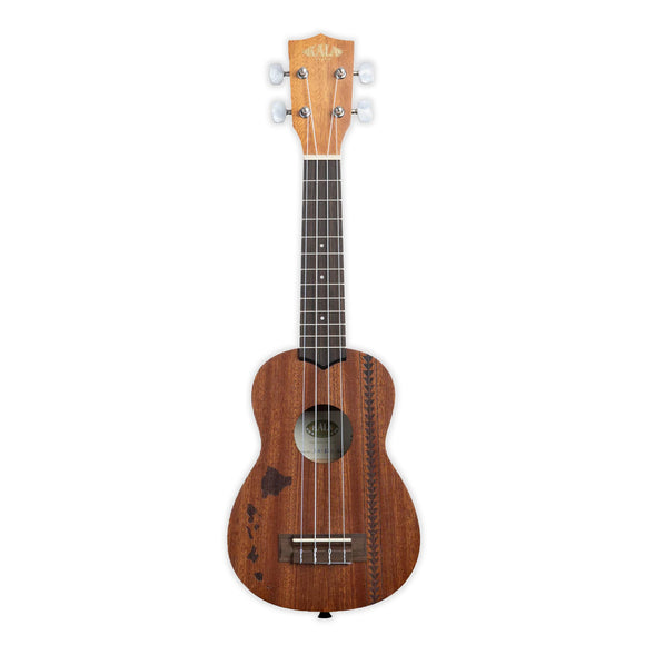 Kala Soprano Ukulele - Mahogany w/ Hawaiian Islands & Tattoo - Polynesian Cultural Center