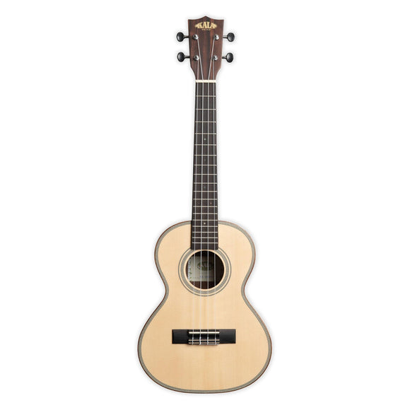 Kala Solid Spruce Top Striped Ebony Tenor Ukulele 