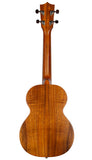 Back of Kamaka Tenor Koa Ukulele with Saddle Volume Control and Ukulele Case